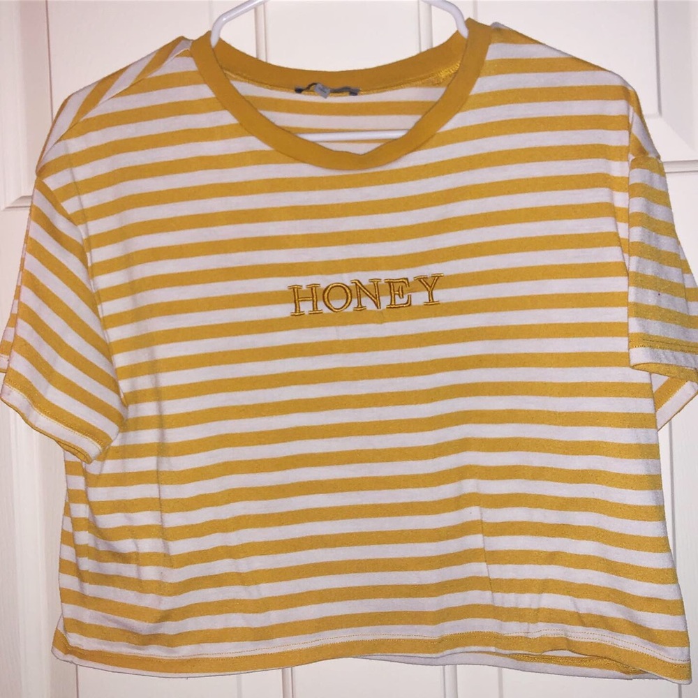 yellow crop top